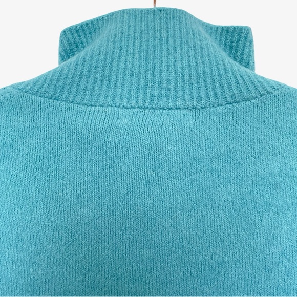 J. Crew Half-Zip Sweater Sea Blue Medium NWT - Picture 11 of 16